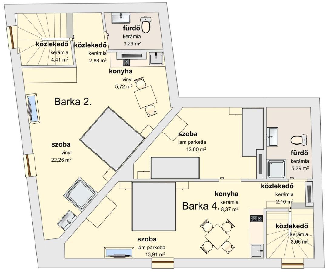 Barka Apartman Eger Luaran gambar